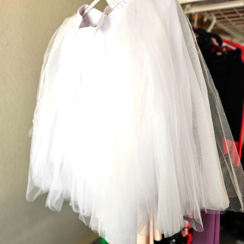 White tulle skirt
